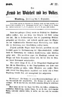 Der Freund der Wahrheit und des Volkes Freitag 8. September 1848