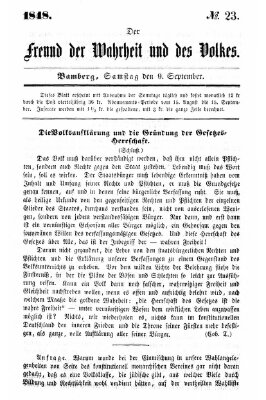 Der Freund der Wahrheit und des Volkes Samstag 9. September 1848