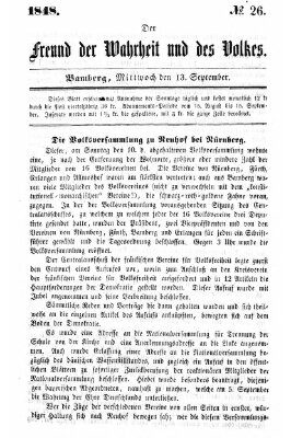 Der Freund der Wahrheit und des Volkes Mittwoch 13. September 1848