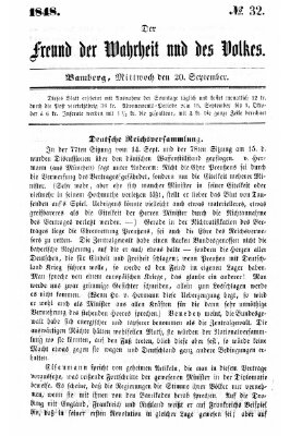 Der Freund der Wahrheit und des Volkes Mittwoch 20. September 1848