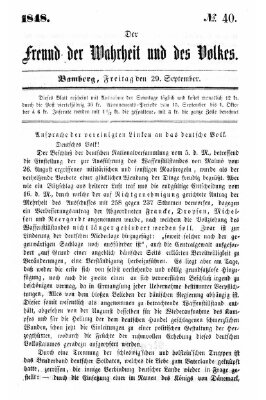 Der Freund der Wahrheit und des Volkes Freitag 29. September 1848