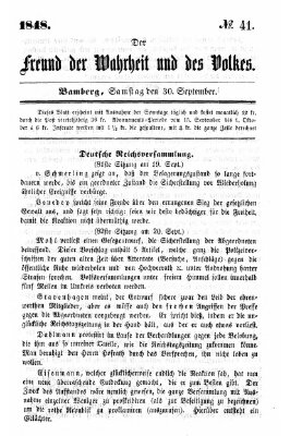 Der Freund der Wahrheit und des Volkes Samstag 30. September 1848