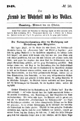 Der Freund der Wahrheit und des Volkes Mittwoch 11. Oktober 1848