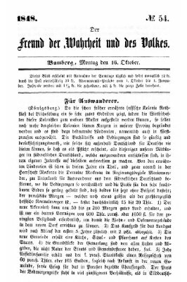 Der Freund der Wahrheit und des Volkes Montag 16. Oktober 1848