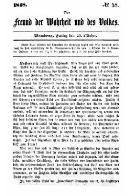 Der Freund der Wahrheit und des Volkes Freitag 20. Oktober 1848