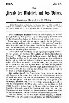 Der Freund der Wahrheit und des Volkes Mittwoch 25. Oktober 1848