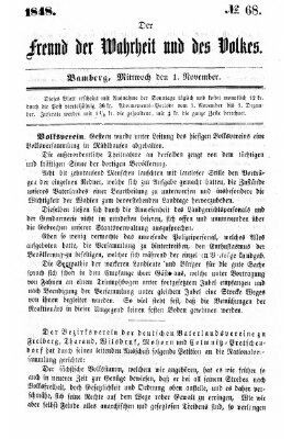 Der Freund der Wahrheit und des Volkes Mittwoch 1. November 1848