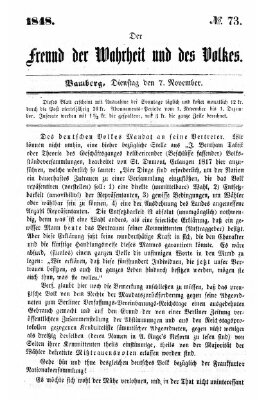 Der Freund der Wahrheit und des Volkes Dienstag 7. November 1848