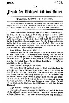 Der Freund der Wahrheit und des Volkes Mittwoch 8. November 1848