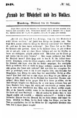 Der Freund der Wahrheit und des Volkes Mittwoch 22. November 1848