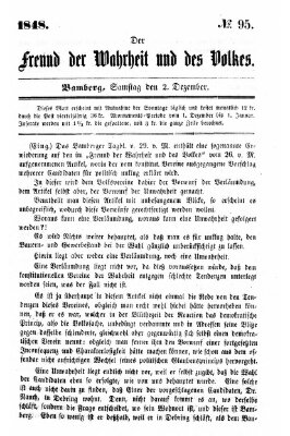 Der Freund der Wahrheit und des Volkes Samstag 2. Dezember 1848