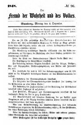 Der Freund der Wahrheit und des Volkes Montag 4. Dezember 1848