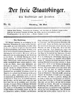 Der freie Staatsbürger Donnerstag 18. Mai 1848