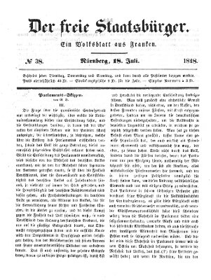 Der freie Staatsbürger Dienstag 18. Juli 1848