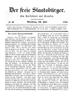 Der freie Staatsbürger Samstag 22. Juli 1848