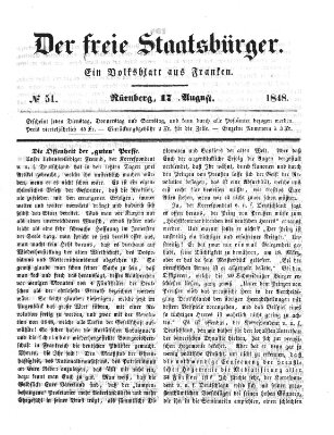 Der freie Staatsbürger Donnerstag 17. August 1848