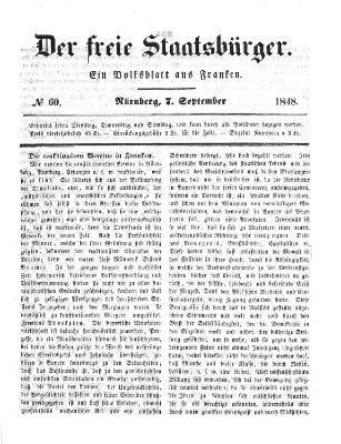 Der freie Staatsbürger Donnerstag 7. September 1848