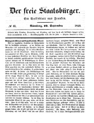 Der freie Staatsbürger Dienstag 19. September 1848