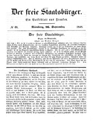 Der freie Staatsbürger Dienstag 26. September 1848