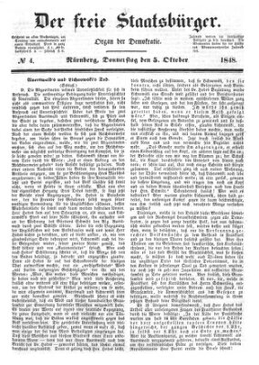 Der freie Staatsbürger Donnerstag 5. Oktober 1848