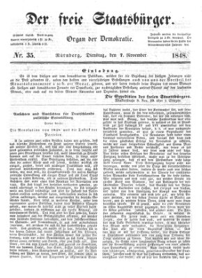 Der freie Staatsbürger Dienstag 7. November 1848