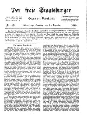 Der freie Staatsbürger Sonntag 31. Dezember 1848