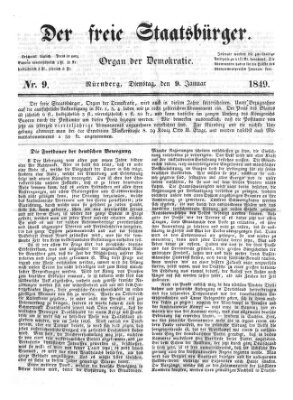 Der freie Staatsbürger Dienstag 9. Januar 1849