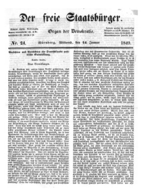 Der freie Staatsbürger Mittwoch 24. Januar 1849