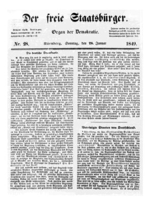 Der freie Staatsbürger Sonntag 28. Januar 1849