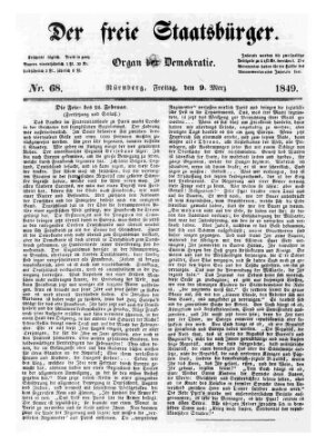 Der freie Staatsbürger Freitag 9. März 1849