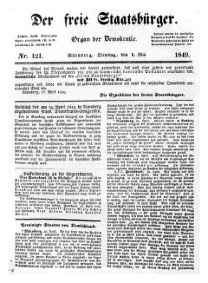 Der freie Staatsbürger Dienstag 1. Mai 1849