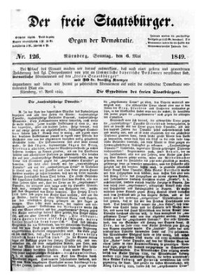 Der freie Staatsbürger Sonntag 6. Mai 1849