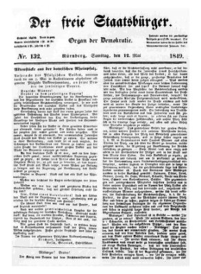 Der freie Staatsbürger Samstag 12. Mai 1849