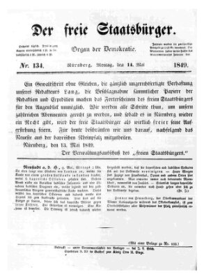 Der freie Staatsbürger Montag 14. Mai 1849