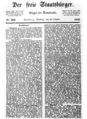 Der freie Staatsbürger Dienstag 30. Oktober 1849