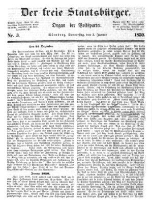 Der freie Staatsbürger Donnerstag 3. Januar 1850