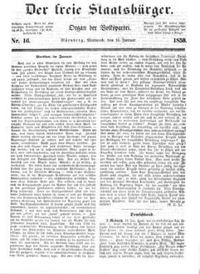 Der freie Staatsbürger Dienstag 15. Januar 1850