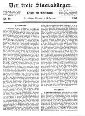 Der freie Staatsbürger Sonntag 10. Februar 1850