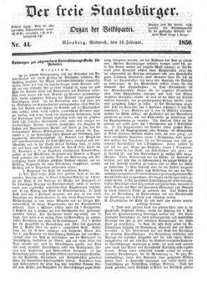 Der freie Staatsbürger Dienstag 12. Februar 1850