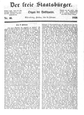 Der freie Staatsbürger Donnerstag 14. Februar 1850