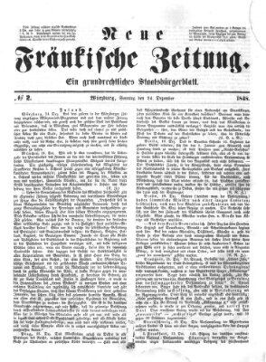 Neue Fränkische Zeitung Sonntag 24. Dezember 1848