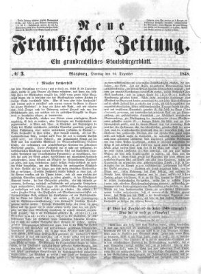 Neue Fränkische Zeitung Dienstag 26. Dezember 1848