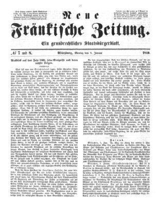 Neue Fränkische Zeitung Montag 8. Januar 1849