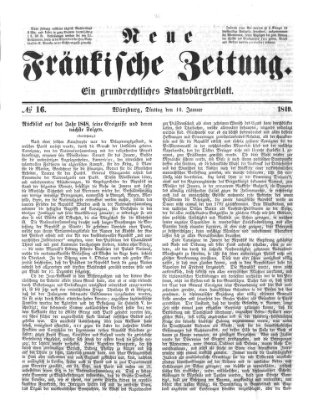 Neue Fränkische Zeitung Dienstag 16. Januar 1849