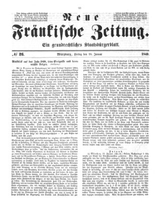 Neue Fränkische Zeitung Freitag 26. Januar 1849