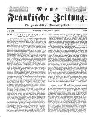 Neue Fränkische Zeitung Dienstag 30. Januar 1849