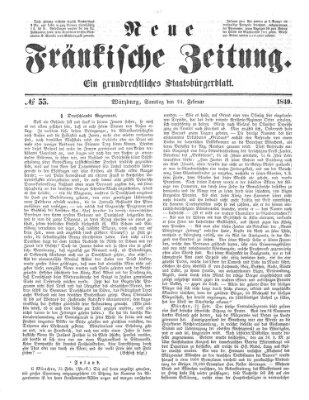 Neue Fränkische Zeitung Samstag 24. Februar 1849