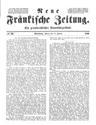 Neue Fränkische Zeitung Montag 26. Februar 1849