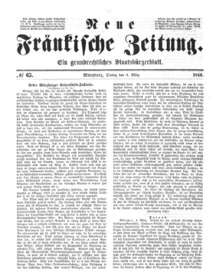 Neue Fränkische Zeitung Dienstag 6. März 1849