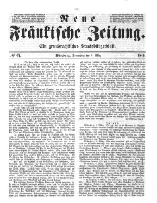 Neue Fränkische Zeitung Donnerstag 8. März 1849